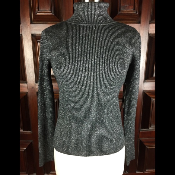 Lauren Ralph Lauren Sweaters - LAUREN by Ralph Lauren Gray Metallic Turtleneck NW